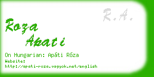 roza apati business card